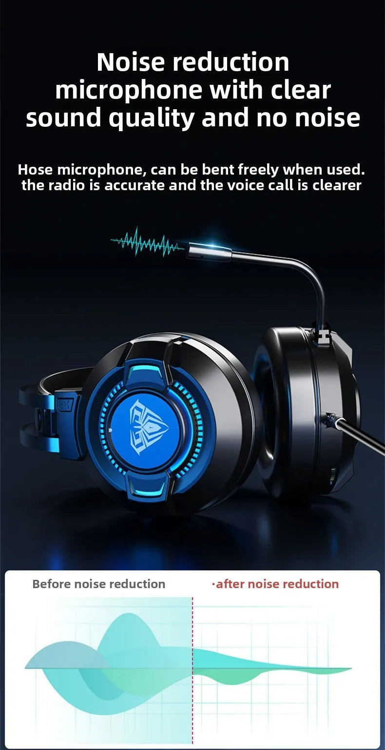 AULA gamer USB Headset 7.1 Channel Wired Headphone PC Laptop Computer gaming pc accessories computer office Gaming accessories
