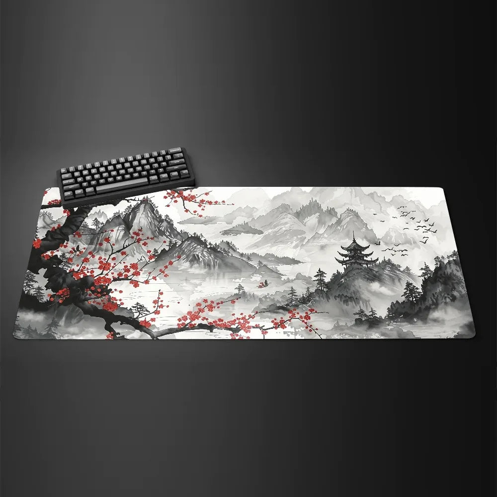 White Black Mouse Pad XXL Gaming Computer Mausepad Big Art Deskmat Playmat Laptop Office Accessories Carpet Non-Slip Mat 800x400