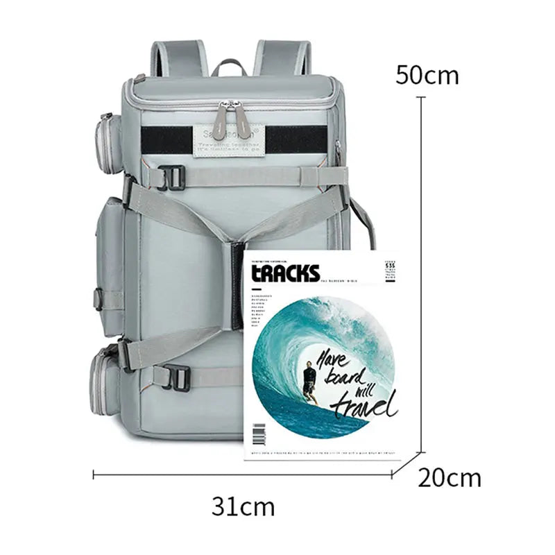 Outdoor multi-functional backpack, large-capacity backpack, outdoor hiking bag, multi-pocket commuting bag