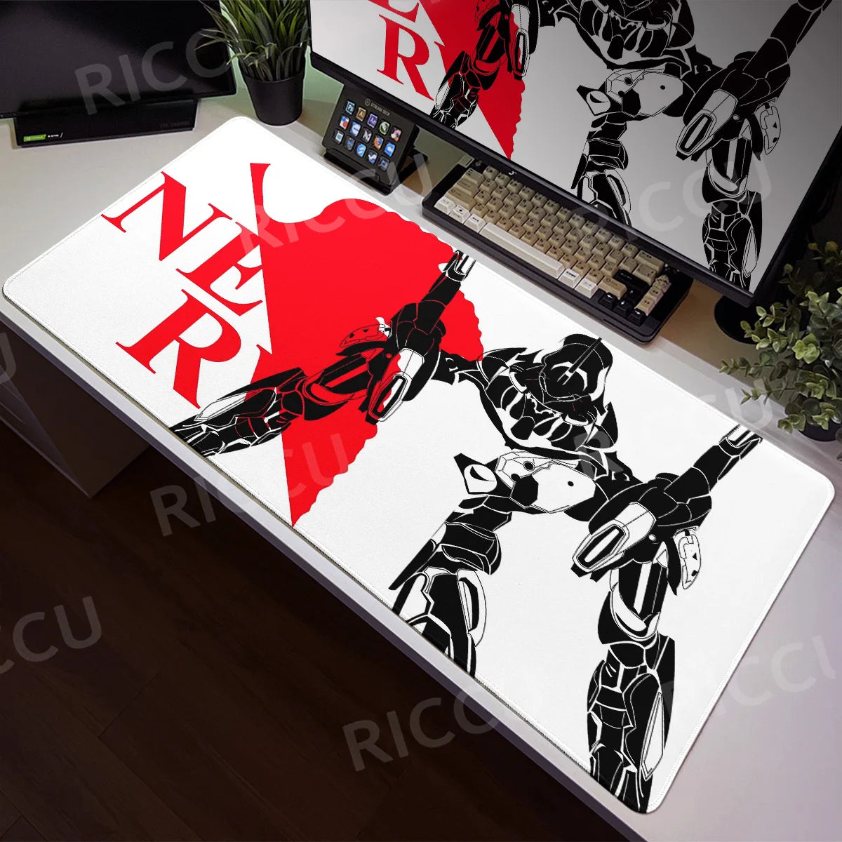 Large Mats E-E-Evangelione Mouse Pad Gamer Desk XXL Rug Office Accessories Computer Table Carpets Anime PC Gaming E-Sports Pads