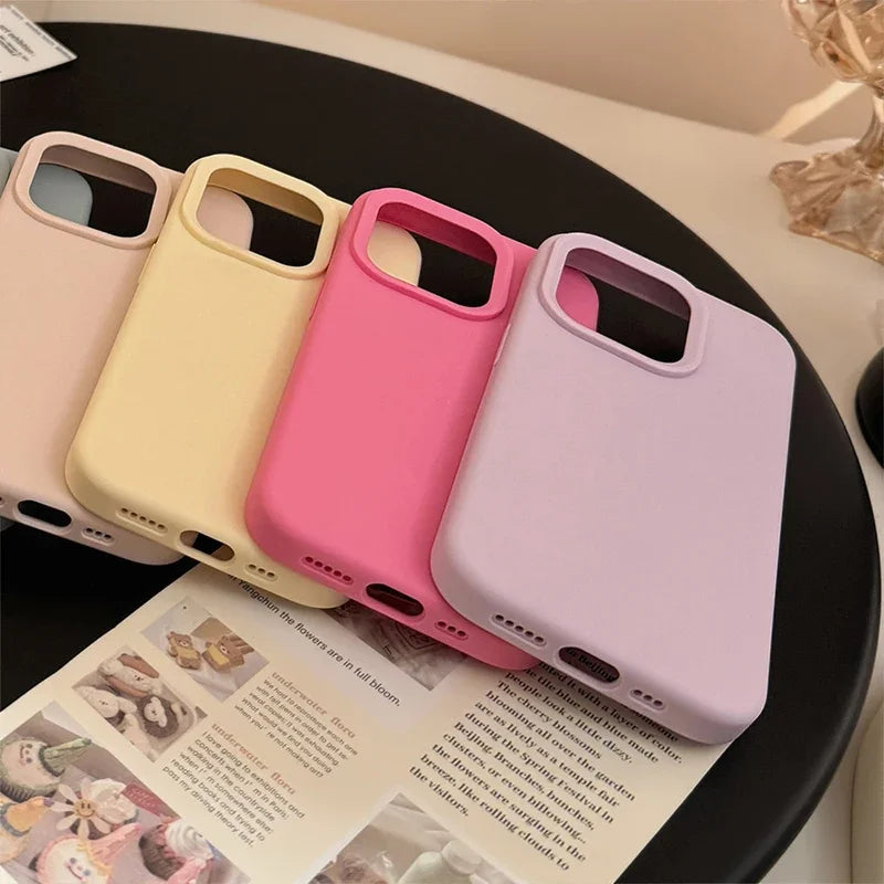 Dopamine-Inspired Silicone Solid Color Simple Fashion Phone Case for iPhone 17 Pro 16 Plus 16 Pro Max 15 14 13 12 11 Back Cover
