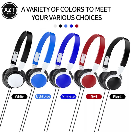 Subwoofer Wired Gaming Headset Hifi Sound Quality Foldable Portable 3.5mm Plug Headphones For Pc Game Host All Smartphones