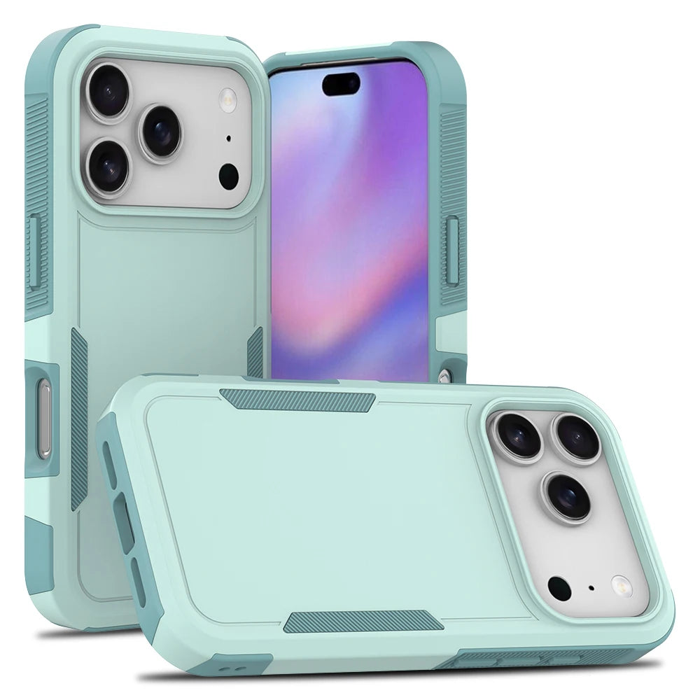 Hybrid Rugged Armor Shockproof Case For iPhone 17 Air 16E 16 15 14 Plus 13 12 11 Pro Max Dual Layer Hard Strong Protection Cover