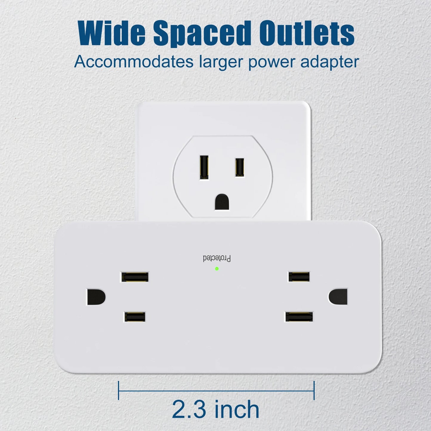 Multi Plug Power Strip Surge Protector 180 Degree Rotating Wall USB Plug Adapter Electrical Sockets Outlet Extender For Home