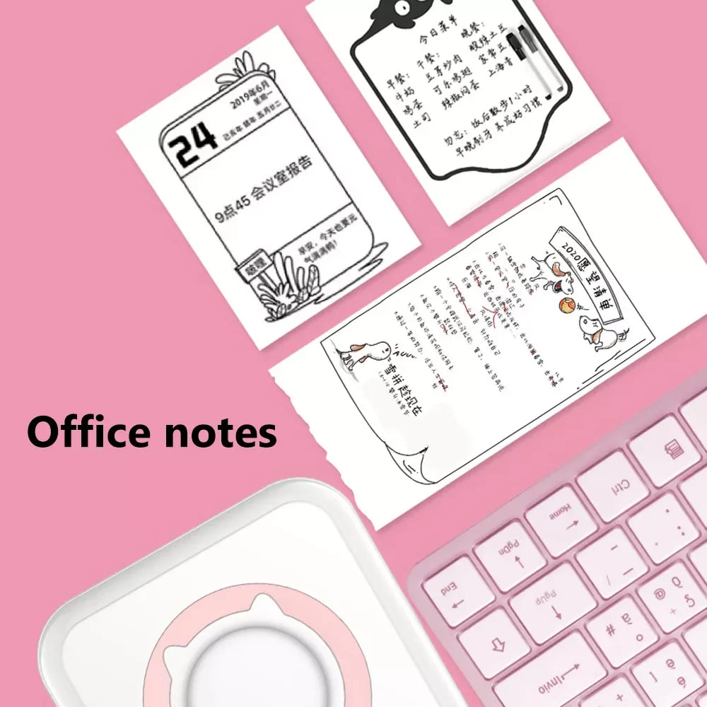 Mini Thermal Printer Paper - Colorful Self-Adhesive 57mm Label Stickers for Bluetooth Inkless Photo Printer