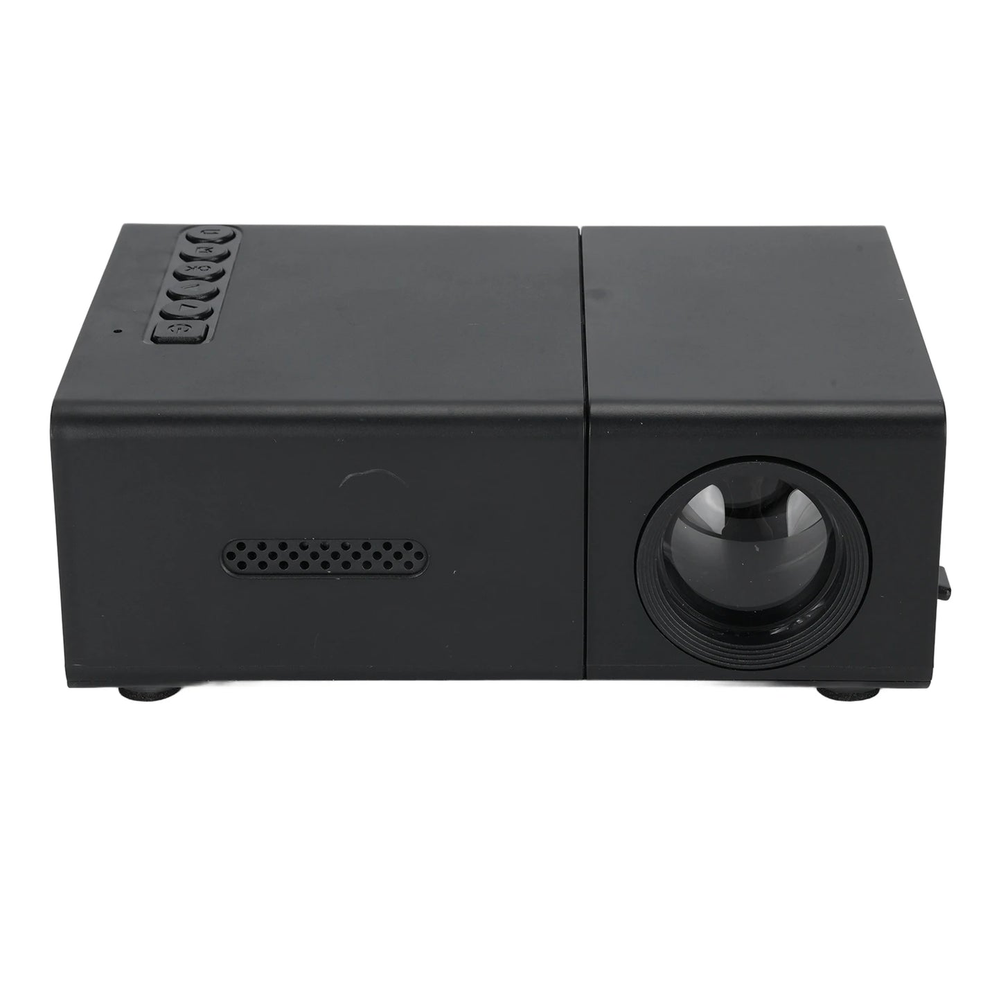 Portable Projector LED Movie Projector 6000lm Brightness HiFi Stereo Speaker HD USB 3.5mm Port for Home Gathering for Phone PC
