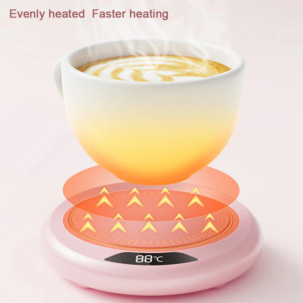 Electric Cup Warmer Coffee Mug Heating Coaster 3 Temperature Setting Thermostatic Hot Plate Tea Water Heating Pad USB Cup Heater
