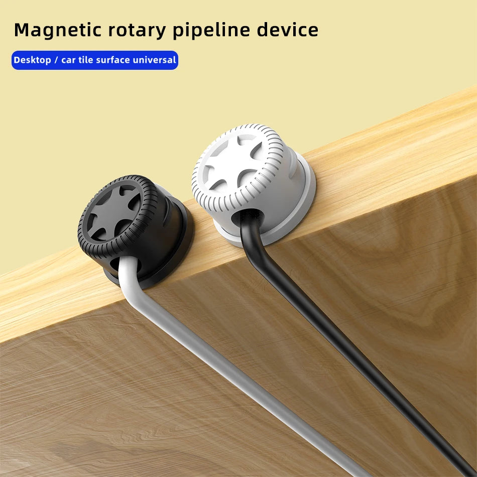 Magnetic Cable Organizer Adjustable Cable Clips Holder Adhesive Wire Keeper Cord Management for Car Home Office Under Desk