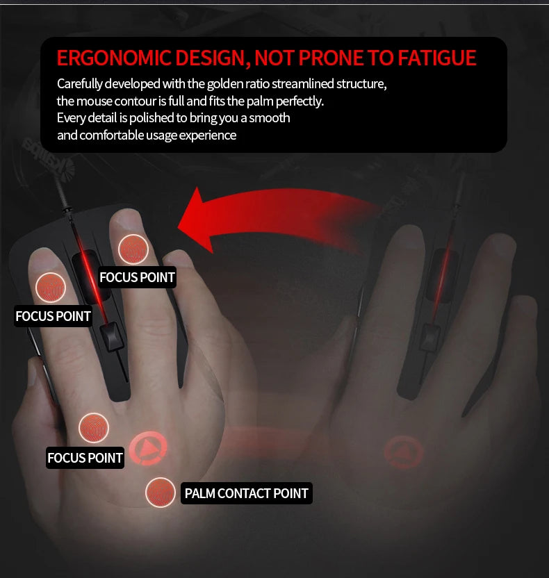Wired Gaming Mouse Gamer Mouse RGB Backlit Computer Mouse Ergonomic Mause LED Optical USB Mice For PC Laptop
