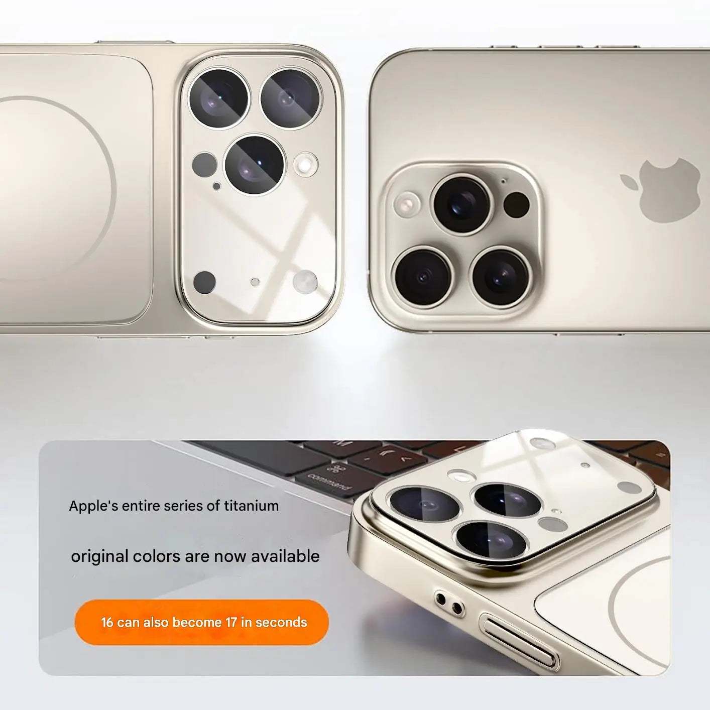 A phone Case That Makes Your Phone Look Like The 17 Series, Suitable For iPhone 13 14 15 16 17 Pro Max 17Ari Magnetic Phone Case
