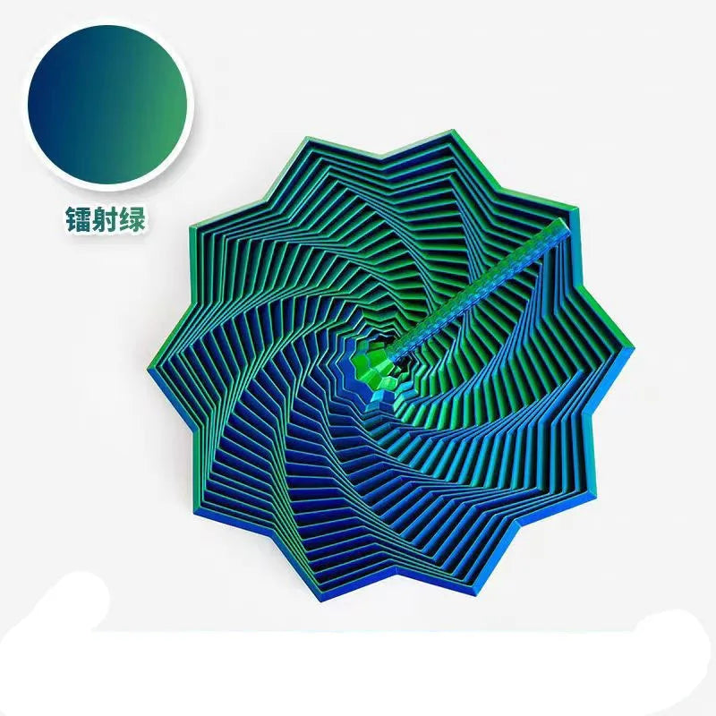 3D Printing Expanded Sensory Fidget Star Model Visual Illusion Hexagon Whirling Spiral Ornaments Stress Relief Board Game