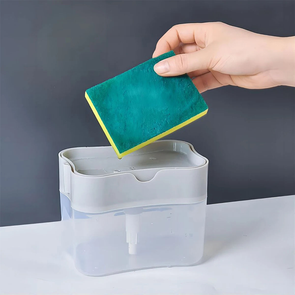 1 Dish Detergent Dispenser Kitchen Detergent Press Portable Soap Dispenser Pak Clean Cloth Dishwashing