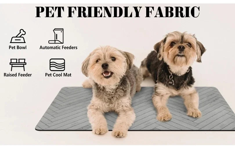 Pet Feeding Placemat For Dogs Cats Absorbent Pets Feeding Mat Waterproof Rubber Backing Quick Dry Pets Food and Water Bowl Pad