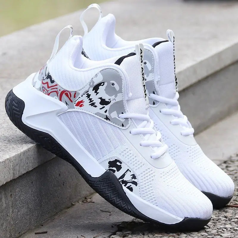 Basketball Shoes for Men High-top Sports Cushioning Hombre Athletic Male Shoes Comfortable Black Sneakers zapatillas Hot Sales