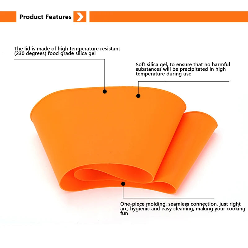 Silicone Splash Pot Lid Anti-Overflow Cover Silicone Pot Cover Splash Oil Cover Oil Screen Ultimate Splatter Guard Fry Pan
