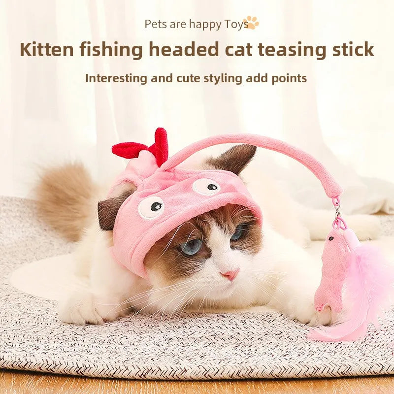 Cute Cat Hat Funny Hand-made Knitting Puppy Caps Pets Party Cosplay Headwear Elastic Dog Kitten Hat Hair Decoration plush