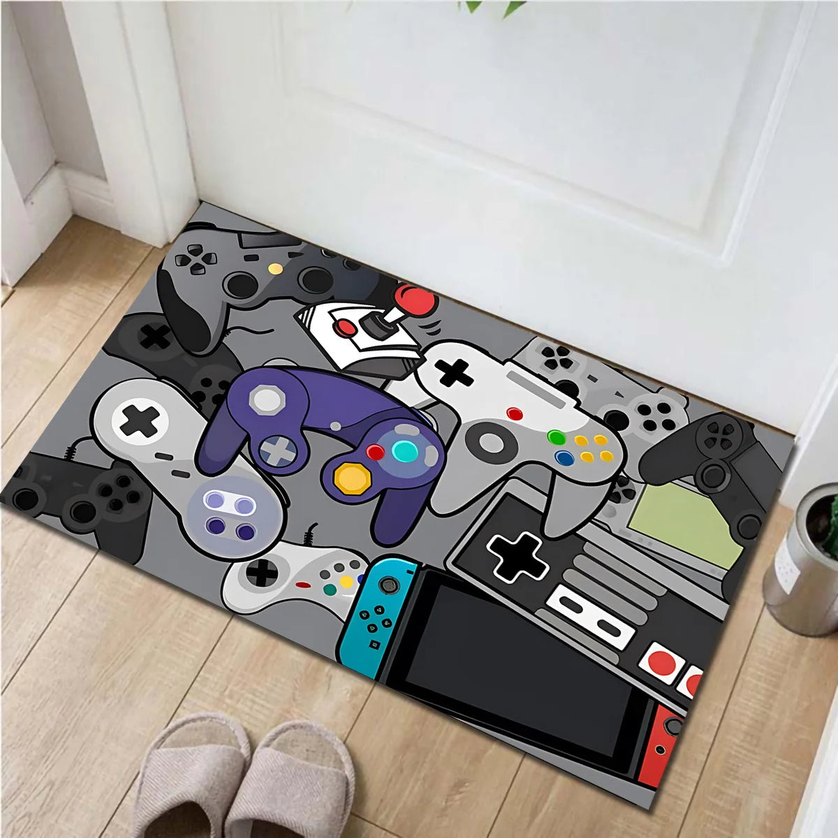 Gamer Controller Pattern for Home Living Room Boy Bedroom Big Area Mat Art Print Home Corridor Children Carpet Decoration Home