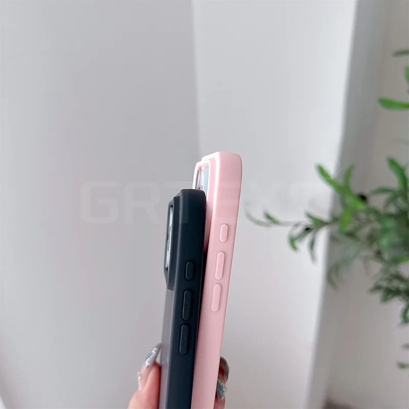 Candy Color Luxury Pattern Matte Silicone Soft Case For iPhone 17 air 17 pro 17 pro max ﻿Solid Color Shockproof Cover Shell ﻿