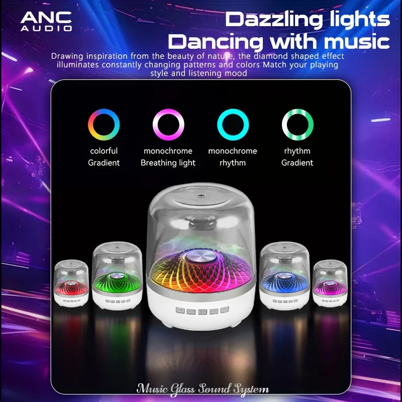 Wireless Bluetooth Speakers Portable Loudspeaker panoramic Surround Sound Effec Subwoofer Outdoor Mini Small Speaker LED Lights