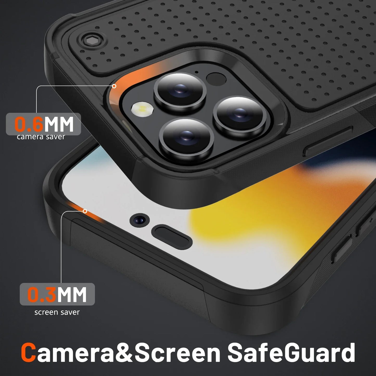 Hybrid Rugged Armor Shockproof Phone Case For iPhone 11 12 13 14 15 16 Pro Max XS XR 8 7 Plus Hard Plastic Frame TPU Back Cover