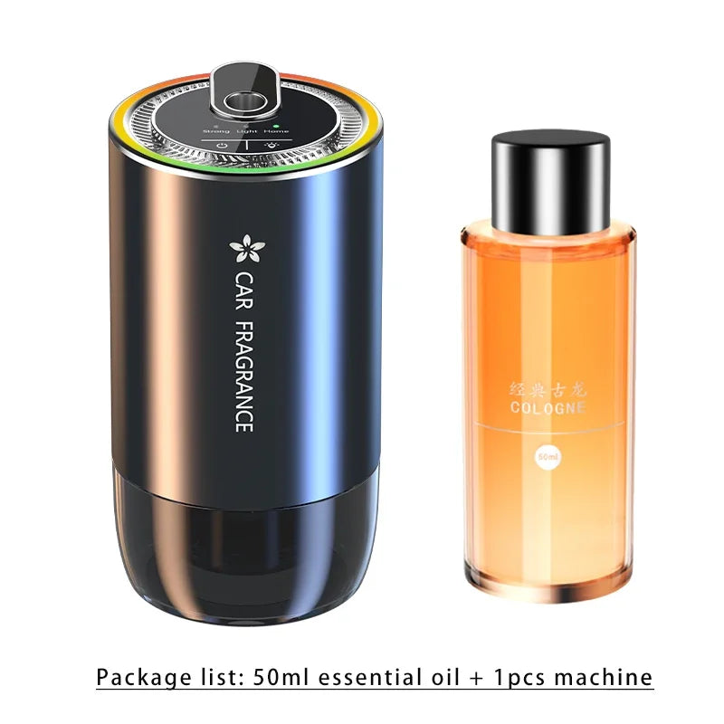 Car Diffusers For Essential Oils Aromatherapy Diffuser 50ML Fragrance Diffuser Waterless Auto Off Scent Machine For Room Car