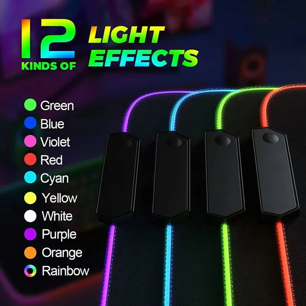 Keyboards Gaming Mat Periodic Table of Elements Ergonomic Mouse Pad Rgb Big Luminescence Mousepepad Laptop Colorful Desk Mat Xxl
