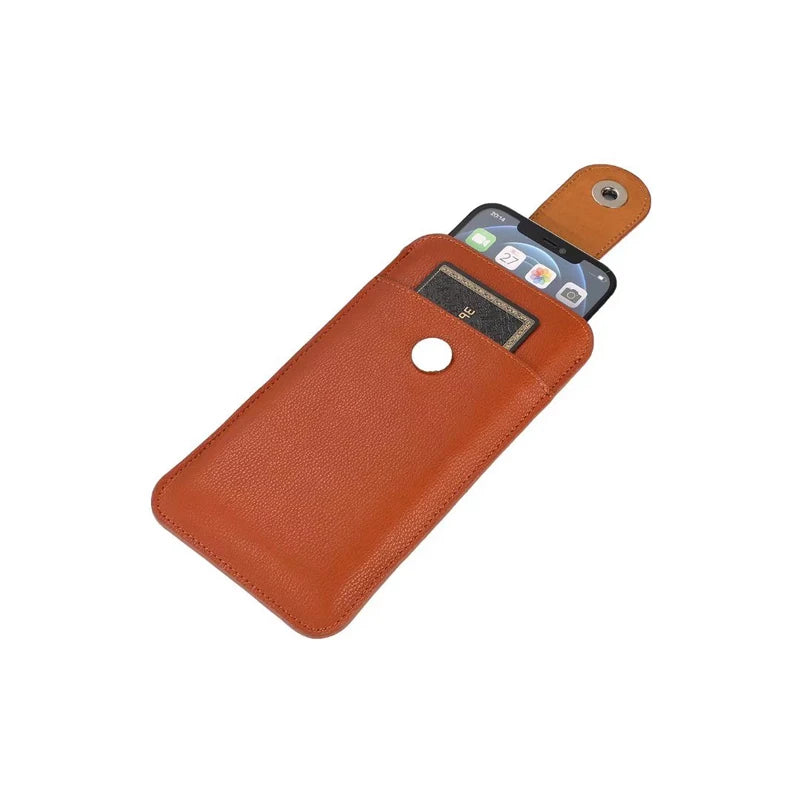 Cell Phone Case For iphone  17 16 16E 15 14 13 12 Pro Max Universal Holster Belt Phone Case Leather Phone Pouch Waist Bag
