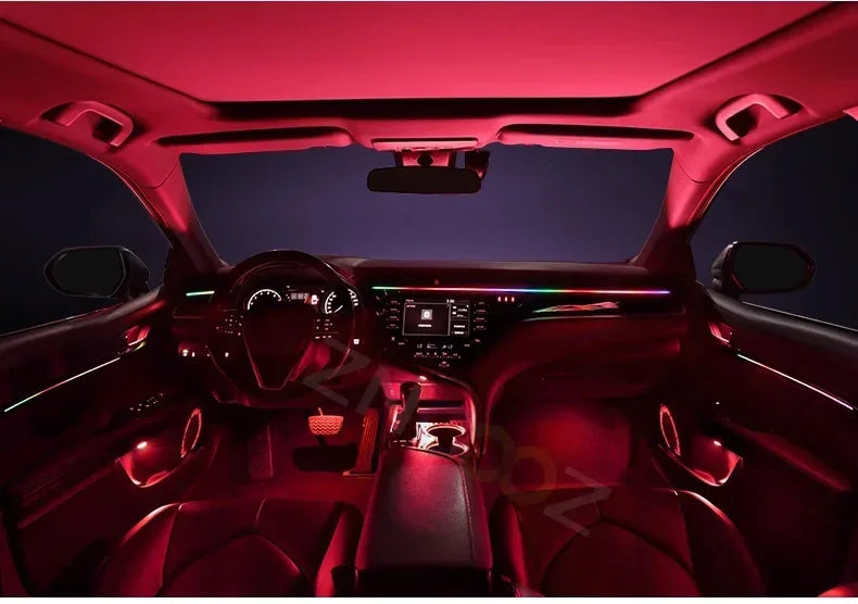 RGB 22in1 Car Interior Acrylic Car Ambient Lights for Audi A3 A4 A5 A6 A7 A8 Q3 Q5 Q7 Q8  Decorative Lights Car Accessories