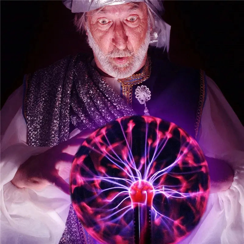 3/4/5/6 Inch Magic Plasma Ball Lamp LED Atmosphere Night Light Only Touch Sensitive Glass Plasma Light Bedroom Decor Kids Gifts