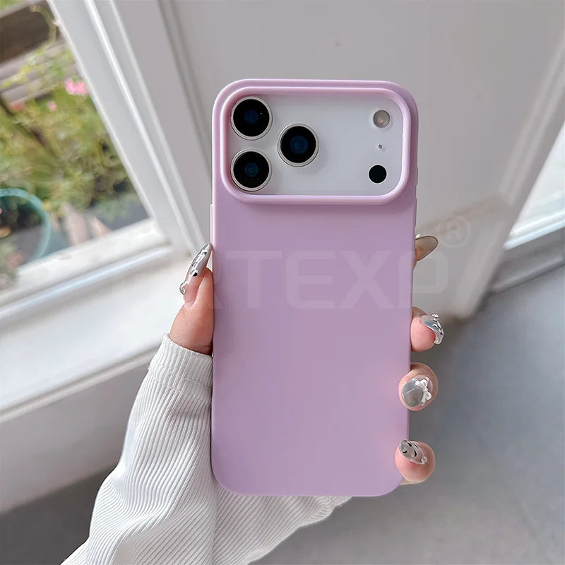 Candy Color Luxury Pattern Matte Silicone Soft Case For iPhone 17 air 17 pro 17 pro max ﻿Solid Color Shockproof Cover Shell ﻿