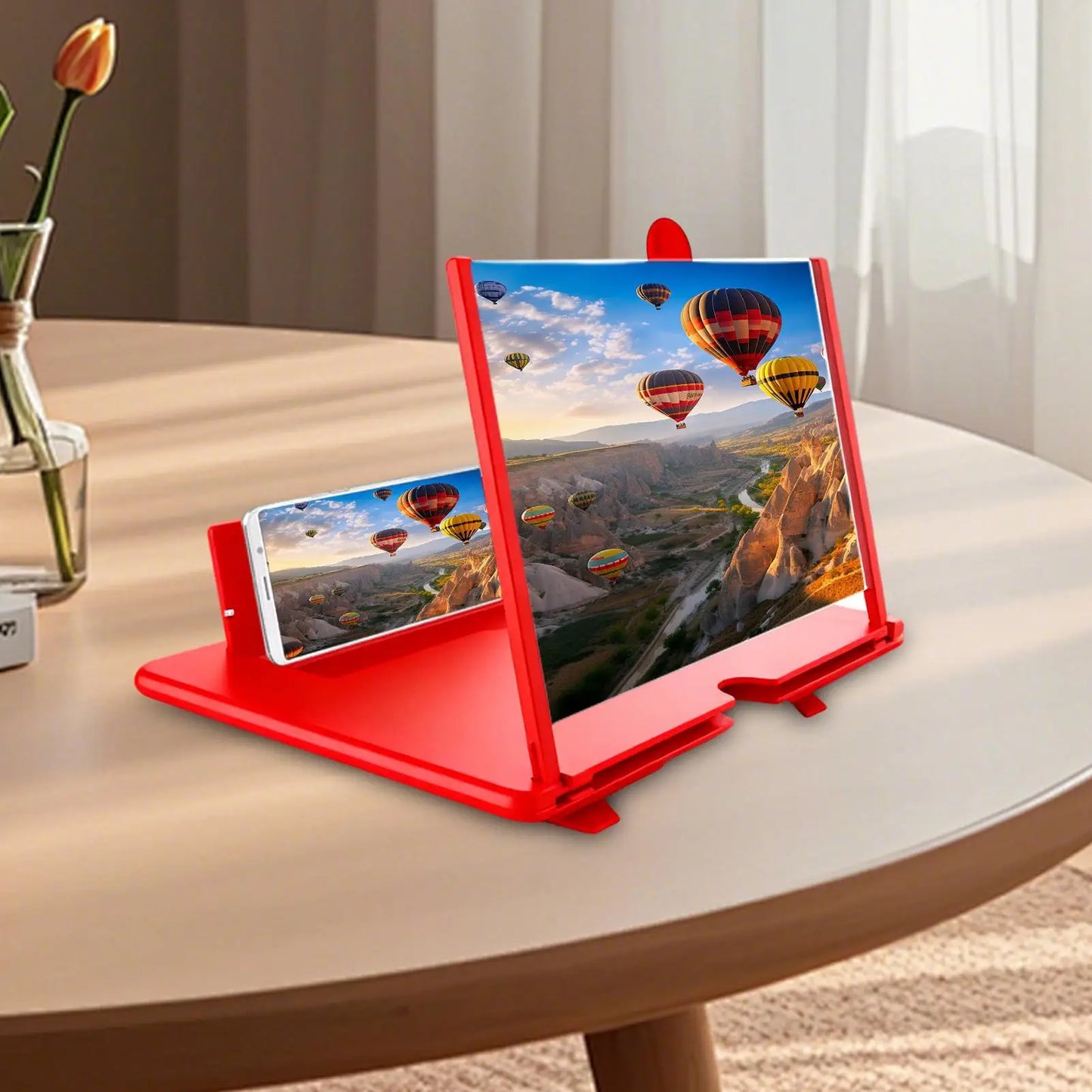Screen Magnifier Desktop Amplifier 3D HD Cell Phone Magnifier for Seniors Video Watching Movie Night Home Travel Break Party