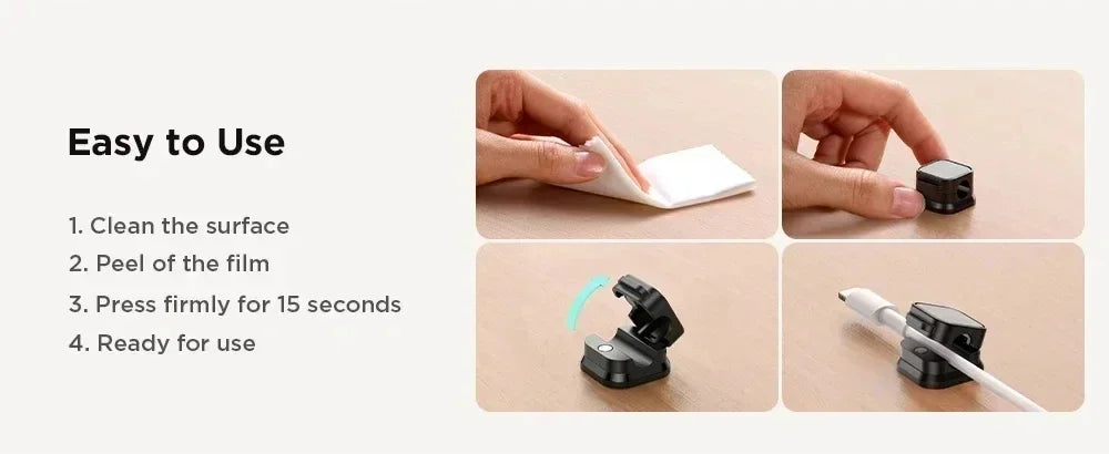 Magnetic Cable Clip Winder Holder Adhesive Wire Keeper Cord Cable Organizer Usb Charging Line Winder For Office Desktop Home