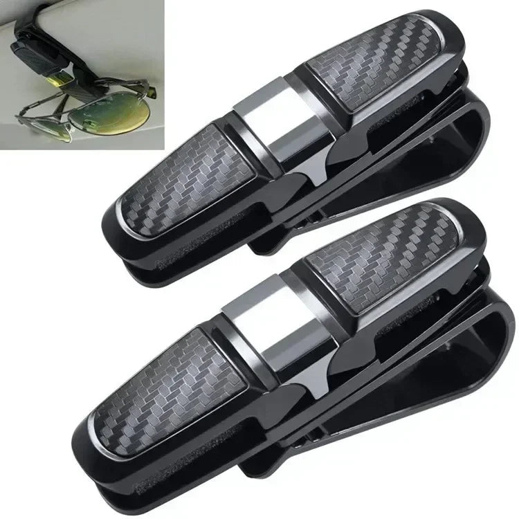 Car Glasses Case Auto Sun Visor Glasses Holder Sunglasses Clip Card Holder Eyeglasses Accessories Car Accessories Interior