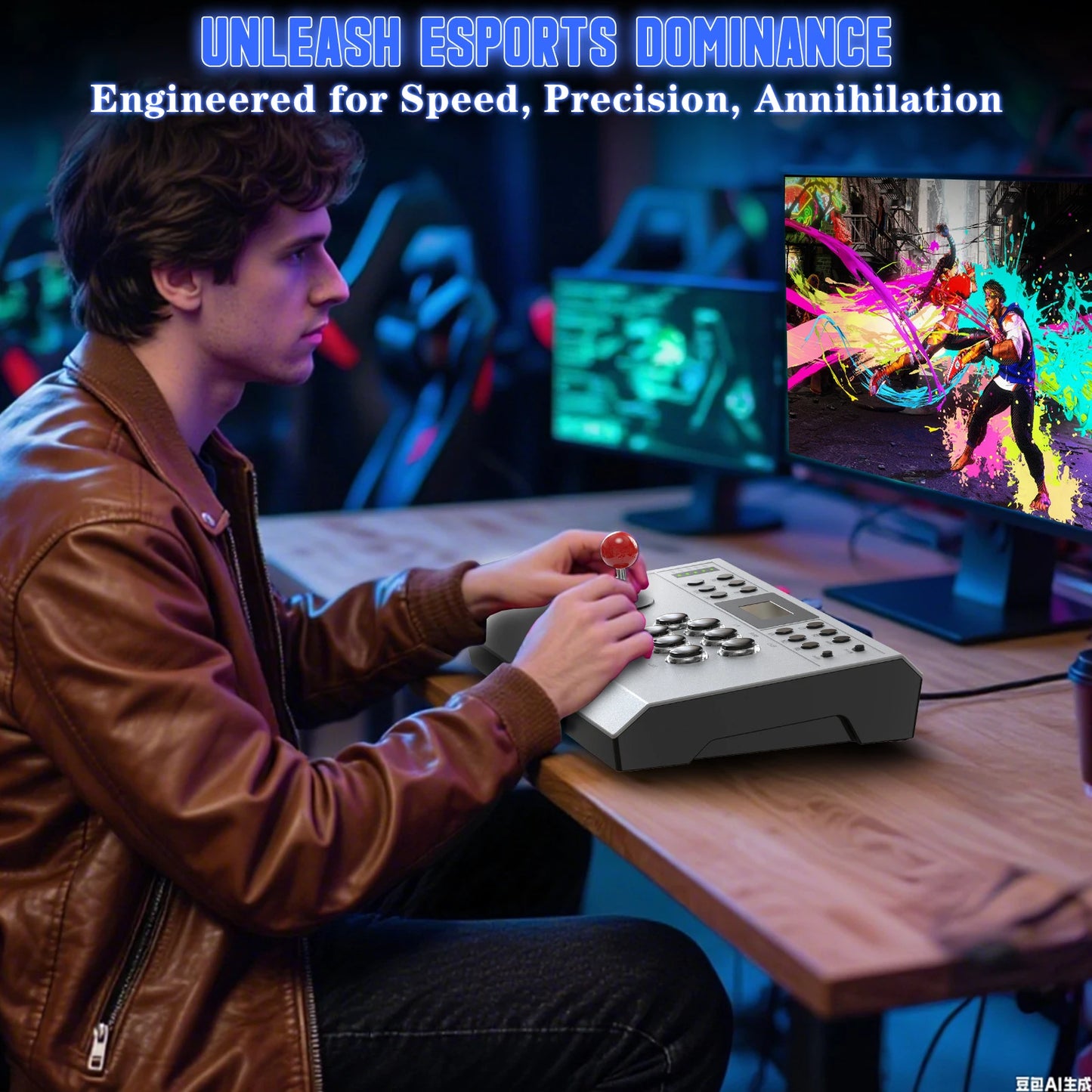 Professional Arcade Joystick for Gaming USB Wired Adapter Compatible with PS4/PS5/PC Gaming Controller High-Precision Touchpad