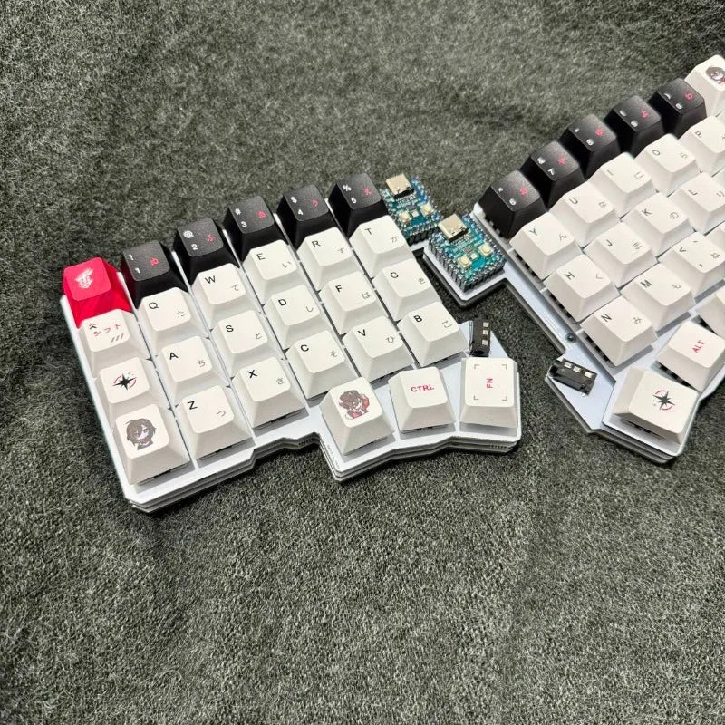 Silakka54 Split Keyboard Kit Wired Hot Swap Support VIAL Split Ergonomic Keyboard RP2040zero Customized PC Gamer Accessories