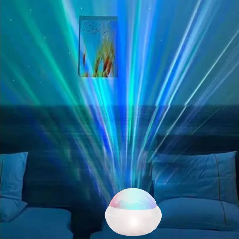 Northern Light Projector RGB Atmosphere Night Lights Remote Control USB Aurora Projection Lamp 360° Rotate for Home Party Decor
