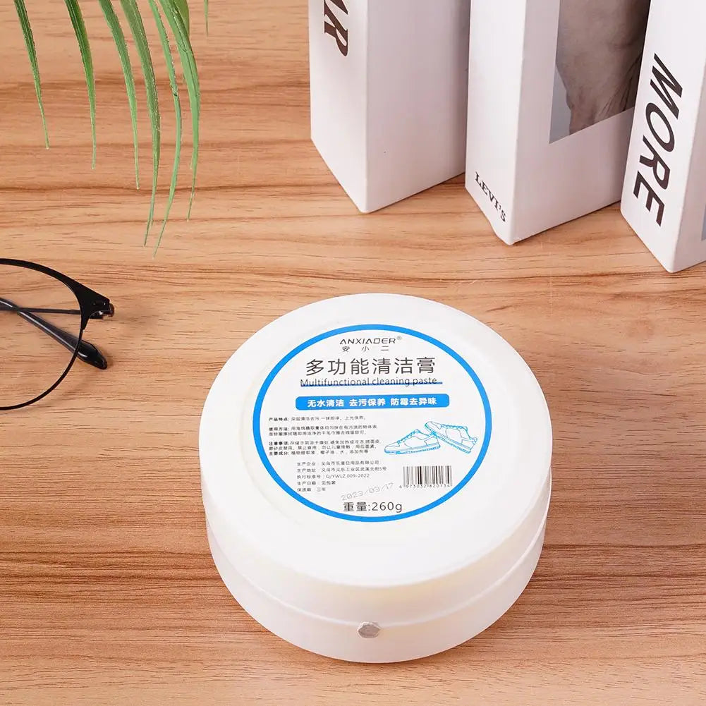 White Shoes Cleaning Cream Stains Remover Shoes Whitening All-Purpose Cleansing Cream With Wipe Sponge For Shoes Sneakers