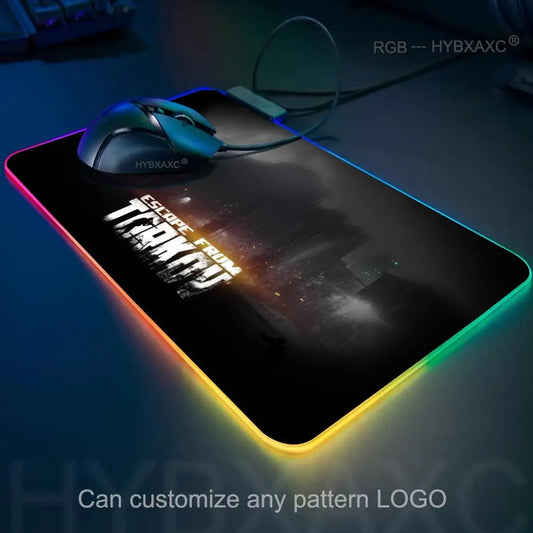 Escape From Tarkov RGB Mouse Pad Computer Gaming Accessories Large Mouse Deskmats MousePads Office Anti-slip Soft Laptop Carpet