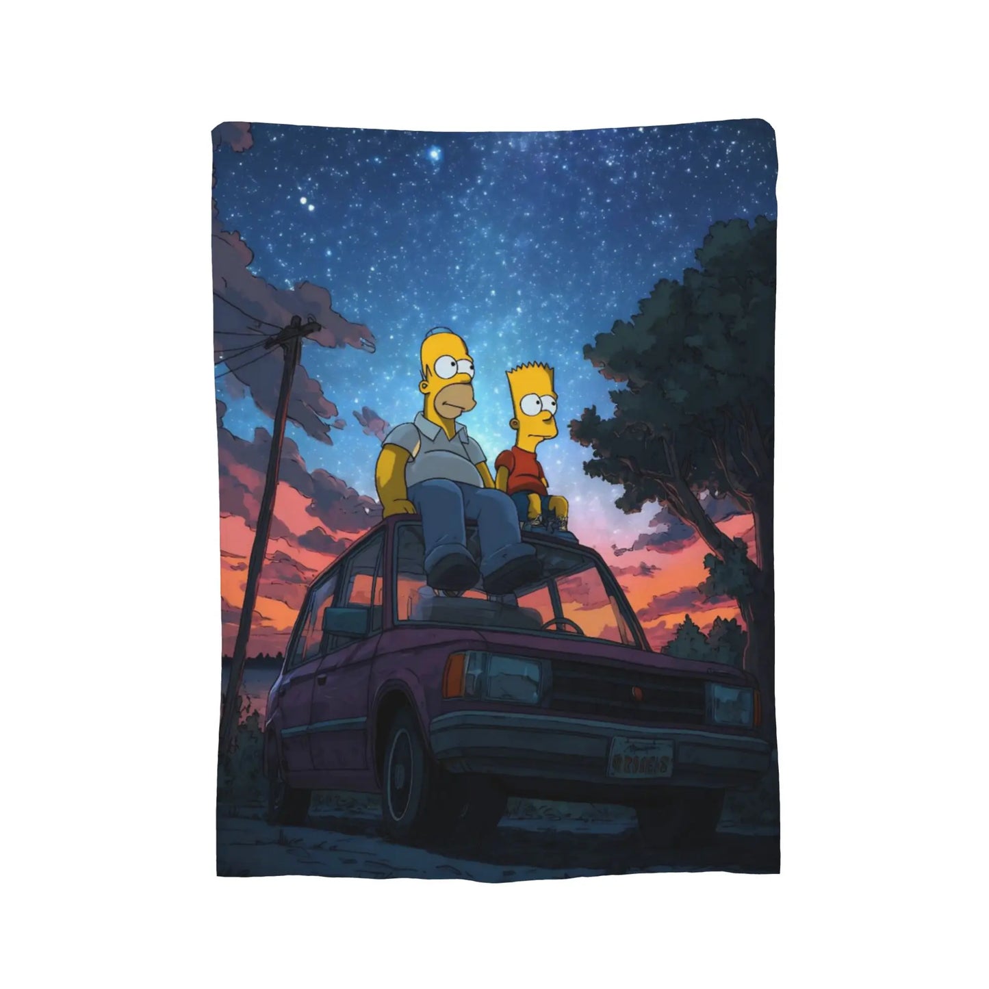 Cartoon The S-Simpsons Homer  Flannel Throw Blankets Blankets for Bed Office Soft Quilt,