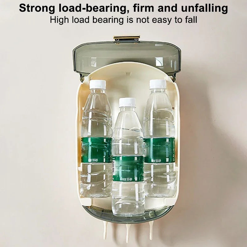 Kitchen Cutlery Storage Box Wall Mount Tableware Storage Holder with Lid Dustproof Spoon and Chopstick Organizer Drain Racks