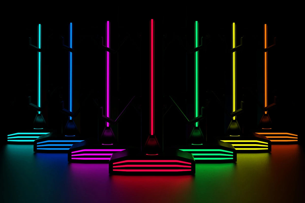 RGB Game Controller Holder Rack with 7 Light Modes, Headphone Stand 2 USB Charging and 1 Type-C for PS5/PS4/Xbox/Switch Pro