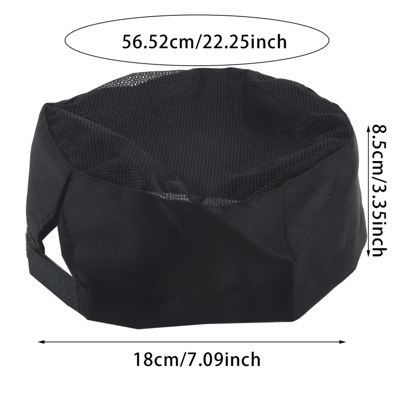 Chef Hat Restaurant Kitchen Baker Catering Cooking Cap Women Men Food Service Working Cap Mesh Top Cap Uniform Cooker Hat