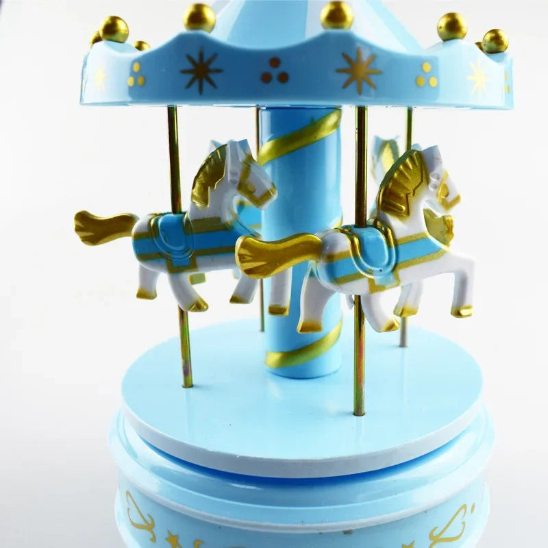 Merry-go-round Music Boxes Geometric Music Baby Room Decoration Gifts Unisex Christmas Horse Carousel Box Home Decor