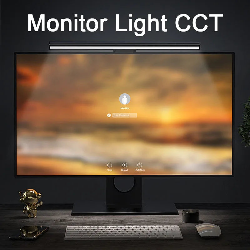 RGB 40CM Stepless Dimming Light Bar – Eye-Caring Hanging Screen Strip for Laptop Gaming Work