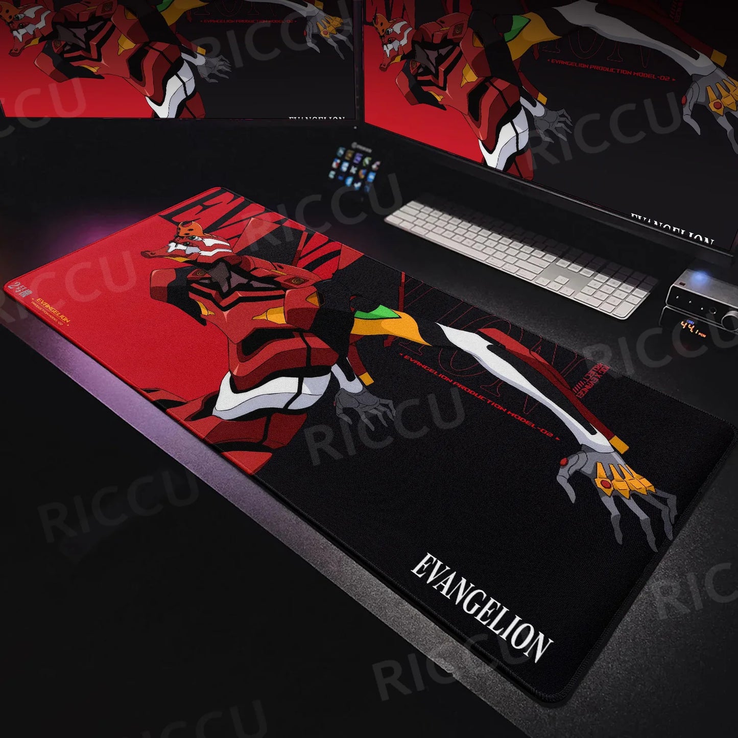 Large Mats E-E-Evangelione Mouse Pad Gamer Desk XXL Rug Office Accessories Computer Table Carpets Anime PC Gaming E-Sports Pads