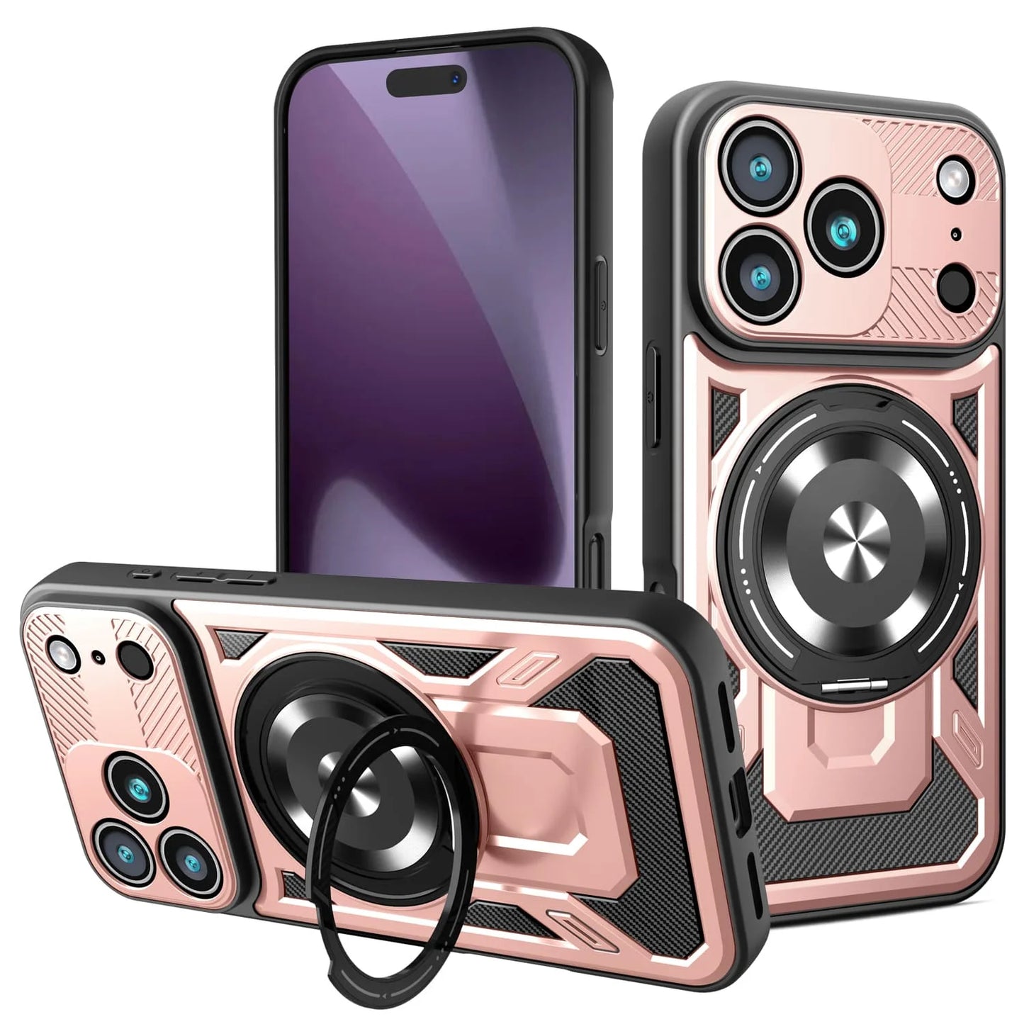 Shock Proof Armor Case For iPhone 17 Air 11 12 13 14 15 16 17 Pro Max Magnetic Heavy Duty Rugged Ring Kickstand Protection Cover