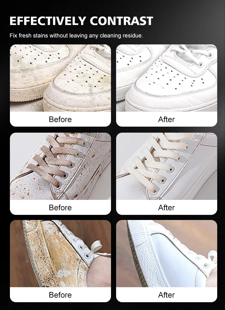 Shoe Cleaner Kit for Sneaker, Water-Free Foam Sneaker Cleaner 5.3Oz with Shoe Brush and Shoe Cloth,Work on White Shoe,Suede,Boot