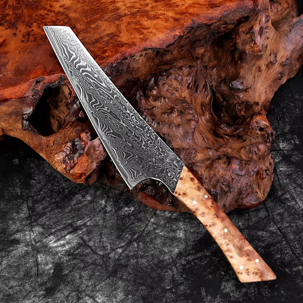 Japanese Kiritsuke Knife Handcrafted  Kitchen Knife,Sharp Kitchen knives,VG10 Core with Damascus Steel Cladding,Pakkawood Handle
