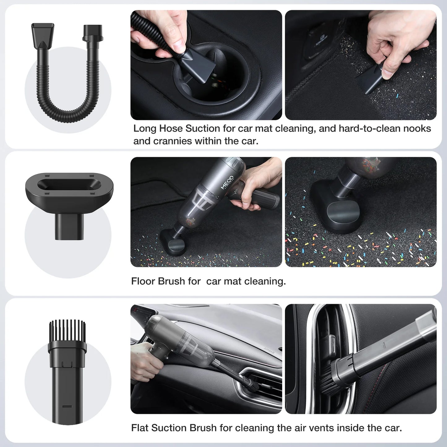 MECO ELEVERDE ME-VC2 Electric Compressed Air Duster & Vacuum Cleaner 4 in 1 Function Powerful 3-Gear Keyboard Cleaner for Home