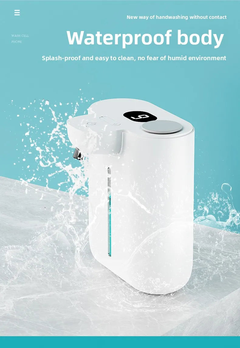500ML Automatic Soap Dispenser Touchless Type C USB Rechargeable Electric Soap Dispenser Waterproof Foam/Liquid Dispenser